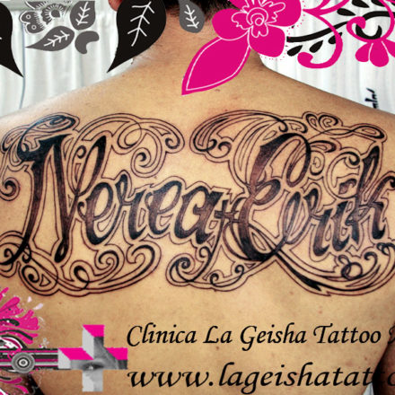 Tatuaje espectacular nombre Nerea con arte personalizado