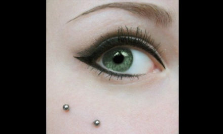Fantastic idea to be radiant with facial piercing and micropigmentation of eyes with eyelid shading